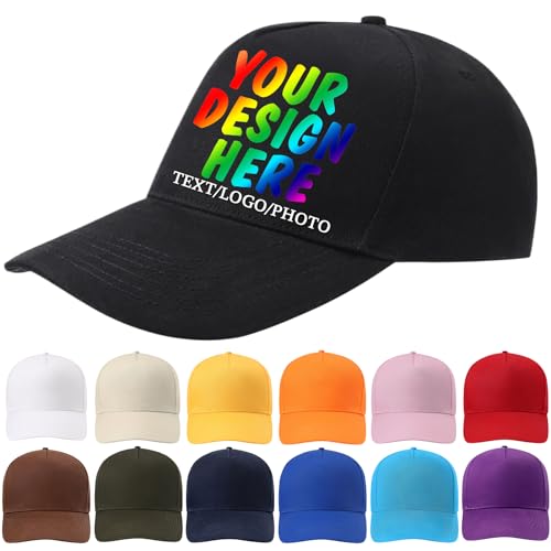 Personalisierte Baseball Caps mit Text Logo Foto - Personalisierte Baseballkappe für Herren und Damen - Maßgeschneiderter Hut von huale POD
