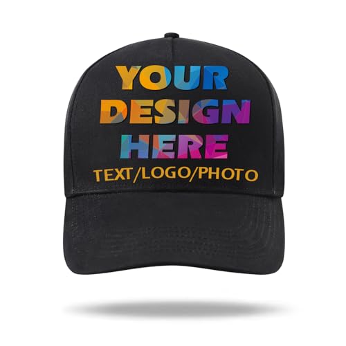 Personalisierte Baseball Caps mit Text Logo Foto - Personalisierte Baseballkappe für Herren und Damen - Maßgeschneiderter Hut von huale POD