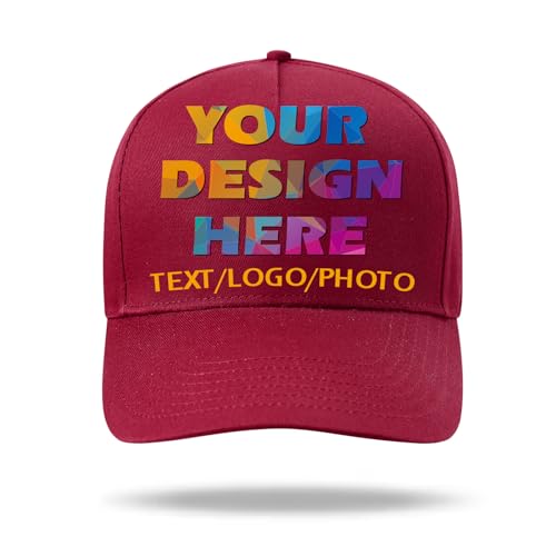 Personalisierte Baseball Caps mit Text Logo Foto - Personalisierte Baseballkappe für Herren und Damen - Maßgeschneiderter Hut von huale POD