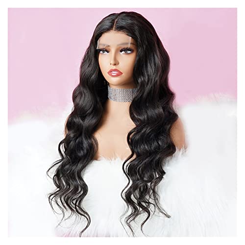 Perücken für Frauen 12-28-Zoll-Körperwellen-Verschlussperücke Indische Echthaar-Spitzenperücke vorgezupft mit Babyhaarfarbe Bodywave-Perücke for Frauen 150 Perücken(4x1 Lace Wig,16 inch) von huanglyc-232