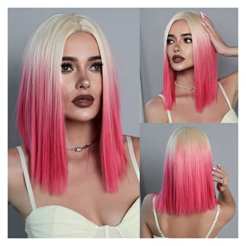 Perücken für Frauen Kurze Perücke, blonde Perücke for Frauen, tägliche Party, Kunsthaarperücke mit hitzebeständiger Faser Perücken(SZ5042-2) von huanglyc-232