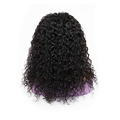Perücken für Frauen Testa Glueless Water Wave Stirnbandperücke Echthaar volles maschinell hergestelltes indisches Remy-Haar natürliches Schwarz for Frauen 150% Haardichte Perücken(18 inch) von huanglyc-232