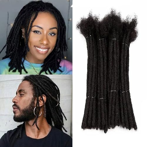 Huarisi 0.6cm Thick 12 Inch 60 Strands Human Hair Dreadlocks Extensions Men Handmade Permanent Loc Extensions for Women 1b Can Be Dyed and Twisted Huarisi 0.6cm Thick 12 Inch 60 Strands Human Hair Dreadlocks Extensions Men Handmade Permanent Loc Extensions for Women 1b Can Be Dyed and Twisted von huarisi