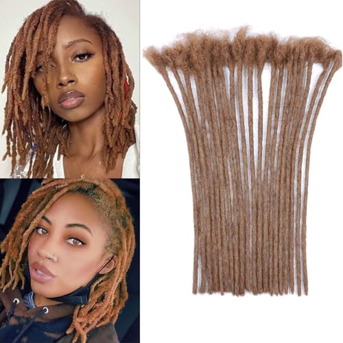 Huarisi 0.6cm Thickness 12 Inch 20Strands Brown Dreadlock Extensions Human Hair for Women Full Handmade Permanent Loc Extensions for Men Echthaar Dreads Extensions Can be Curled and Twisted Huarisi 0.6cm Thickness 12 Inch 20Strands Brown Dreadlock Extensions Human Hair for Women Full Handmade Permanent Loc Extensions for Men Echthaar Dreads Extensions Can be Curled and Twisted von huarisi