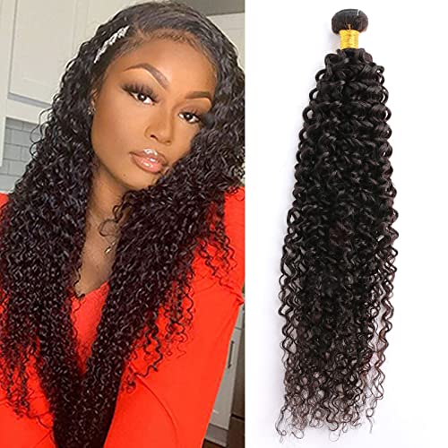 Huarisi 1 Bundle Long Brazilian Kinky Curly Bundles Long Remy Human Hair Weave Extensions 8a Unprocessed Curly Virgin Hair Weft for Black Women a Pack of 28 Inch von huarisi
