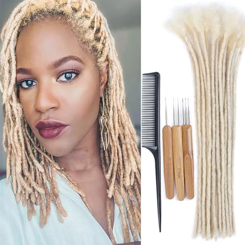 Huarisi 12 Zoll 20 Strands Blond Dreadlocks Extensions Echthaar 0.2cm Thin Locs Extensions Real Human Hair for Men Women Permanent Dreadlocks Huarisi 12 Zoll 20 Strands Blond Dreadlocks Extensions Echthaar 0.2cm Thin Locs Extensions Real Human Hair for Men Women Permanent Dreadlocks von huarisi