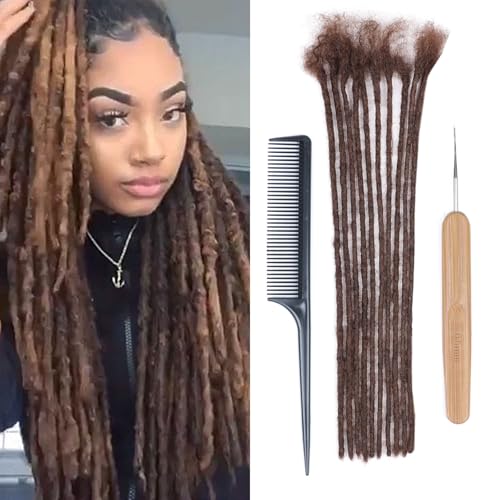 Huarisi 12 Inch Dreadlock Extensions Human Hair Brown 0.2cm Thin Loc Extensions Real Hair for Women 10 Strands Color 4 Full Handmade Permanent Human Hair Dreadlock Extensions Men Huarisi 12 Inch Dreadlock Extensions Human Hair Brown 0.2cm Thin Loc Extensions Real Hair for Women 10 Strands Color 4 Full Handmade Permanent Human Hair Dreadlock Extensions Men von huarisi