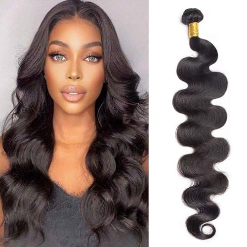 Huarisi 24 Inch Body Wave Bundles Weave Human Hair Single Bundle 10A Brazilian Wavy Hair Echte Haare Verl?ngerung Extensions Tressen 100g for Black Women Sew in von huarisi