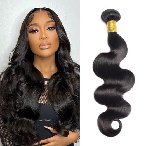 Huarisi Human Hair 1 Bundle Body Wave Weave 18 Inch, 10a Unprocessed Virgin Brazilian Hair Body Wave Bundles, 100g Double Weft Wavy Human Hair Weaving Extensions for Black Women Huarisi Human Hair 1 Bundle Body Wave Weave 18 Inch, 10a Unprocessed Virgin Brazilian Hair Body Wave Bundles, 100g Double Weft Wavy Human Hair Weaving Extensions for Black Women von huarisi