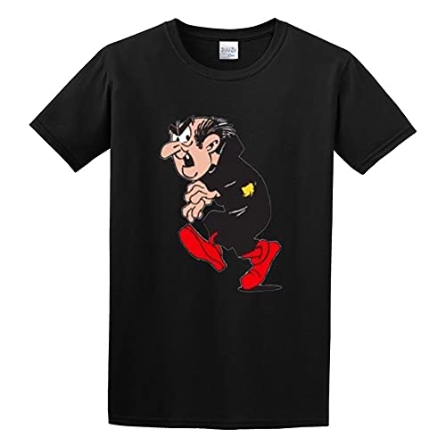 Man's Round Neck Gargamel Cartoon Bottoming Sports T-Shirt Black XL Man's Round Neck Gargamel Cartoon Bottoming Sports T-Shirt Black XL von huazheng