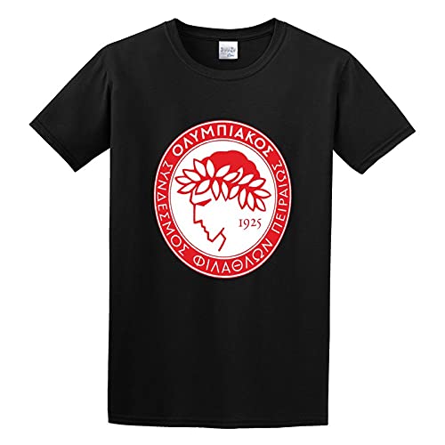 Man's Round Neck Olympiakos Piraeus Personalized Cool Sports T-Shirt Black XXL von huazheng