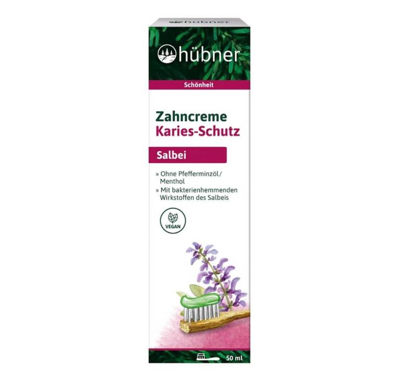 hübner Zahnpasta Zahncreme Karies-Schutz - Salbei 50ml 3er Pack von hübner