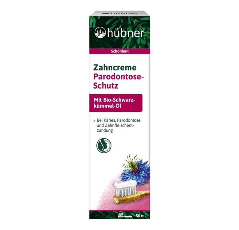 hübner Zahnpasta Zahncreme Paradontose-Schutz - Schwarzkümmel-Öl 50ml 4er Pack von hübner