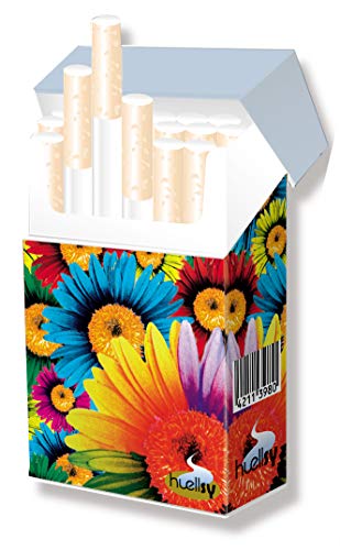 Zigarettenschachtel Überzieher/Hülle ohne Deckel aus Karton/HUELLSY Gr. Extra (s. Beschr.) (04 Blumen / 1 Stück) von huellsy
