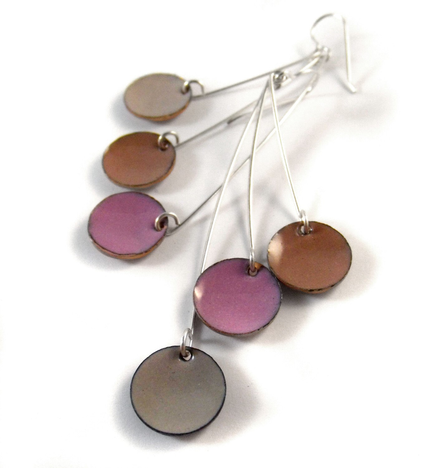 Mesa Pendula Emaille Ohrringe/Sand, Rosa, Karamell Braun Mesa Pendula Emaille Ohrringe/Sand, Rosa, Karamell Braun von huffalo