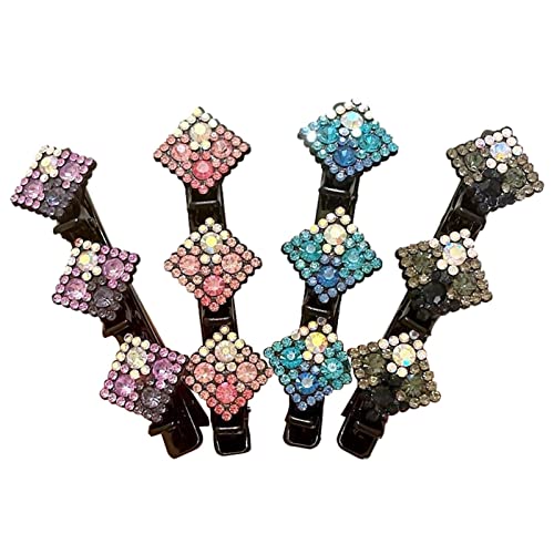 Strass Damen Haarspangen | Crystal Stone Duckbill Clips mit Strass,Haarspangen Geflochtene Haarspangen für kurzes Haar, dickes Haar Huiba von huiba
