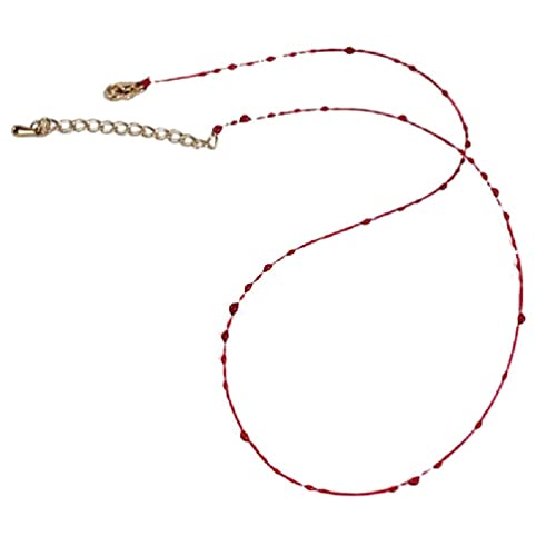 huiouer Rotes Blut-Armband, Bluttropfen-Halskette, doppelt/einlagig, verstellbares Fußkettchen für Damen und Herren, Schmuckzubehör, Schlüsselbeinkette von huiouer