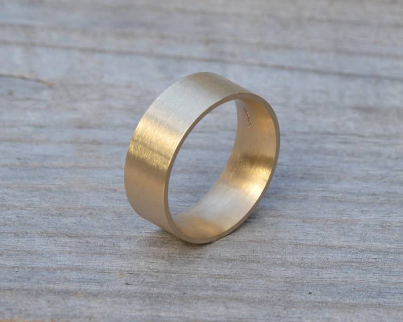 Comfort Fit Gelbgold Ehering - Satin-Finish von huiyitan