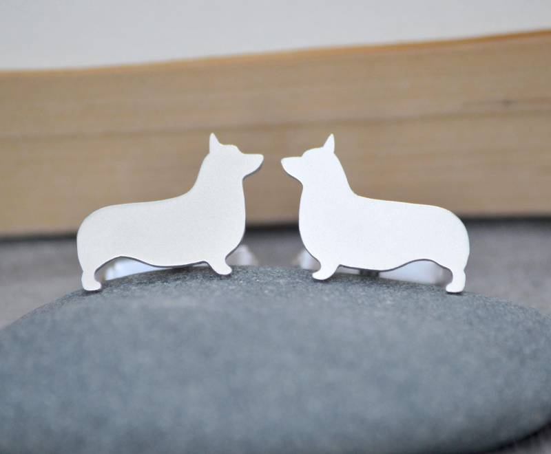 Corgis Manschettenknöpfe Aus Sterlingsilber Personalisiertes Geschenk Für Hundeliebhaber von huiyitan