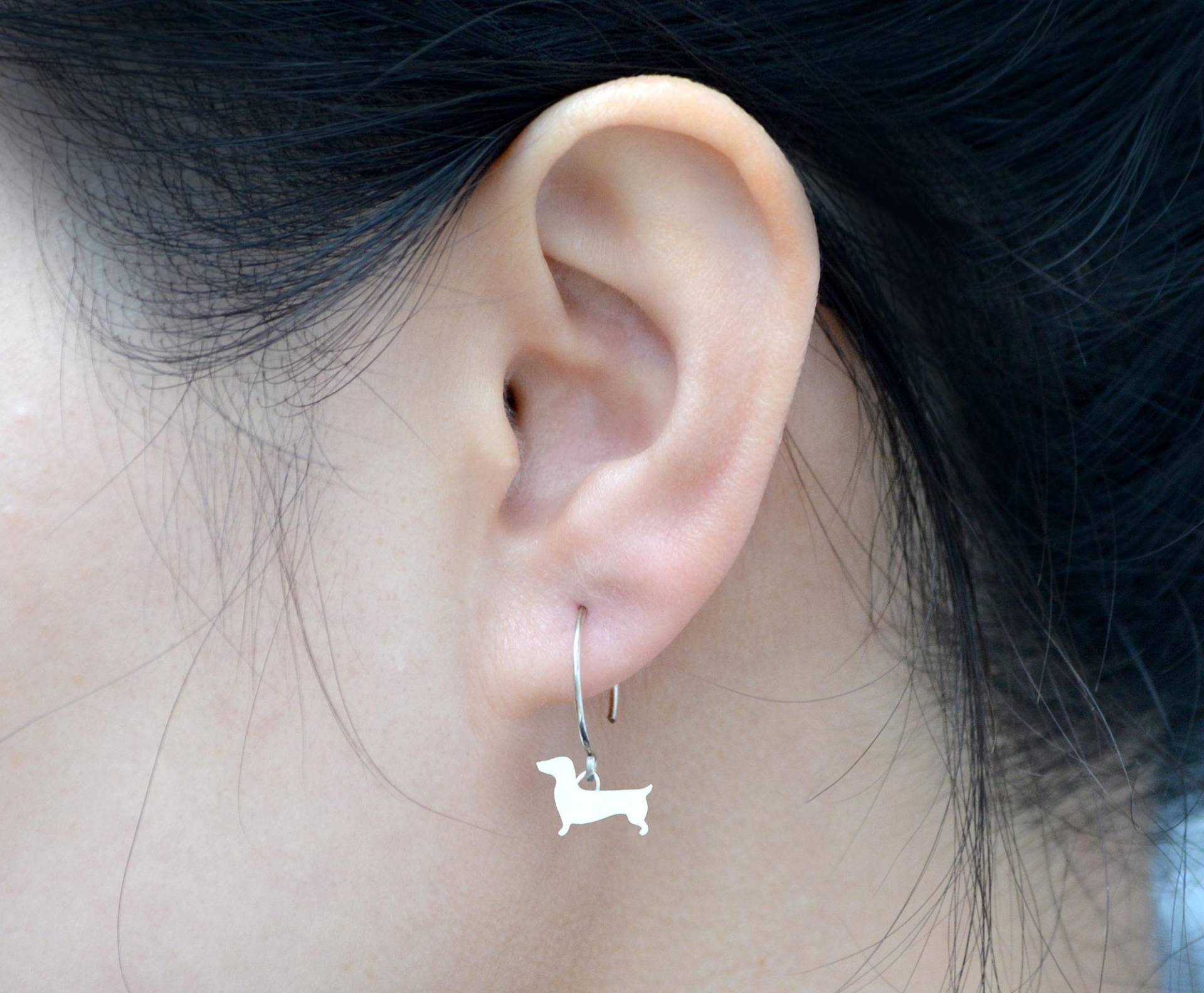 Dackel Ohrringe in Sterling Silber von huiyitan