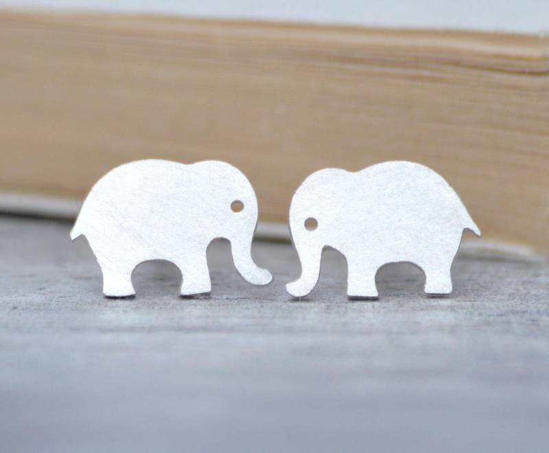 Elefant Ohrstecker, Tier Ohrstecker in Sterling Silber von huiyitan