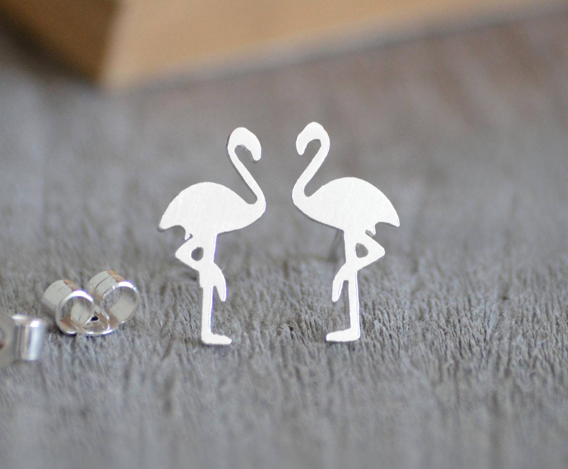 Flamingo Ohrstecker in Sterling Silber von huiyitan