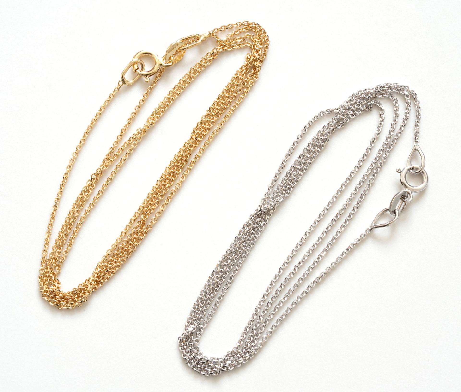 Kabelkette in 14Ct Gelbgold, Weißgold Kette, Diy Kette Halskette von huiyitan