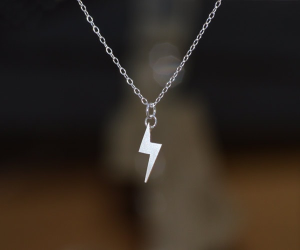 Lightning Bolt Halskette in Sterling Silber von huiyitan