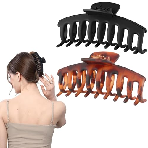 Oktopus-Haarspangen für Damen, 11 cm, große Haarklammern, große Klauen-Clips, rutschfeste Haarspange, Haarspange für Mädchen, niedliche Haarspangen zum Stylen, Haarklammern für dickes Haar, 2 Stück von huiyonglan