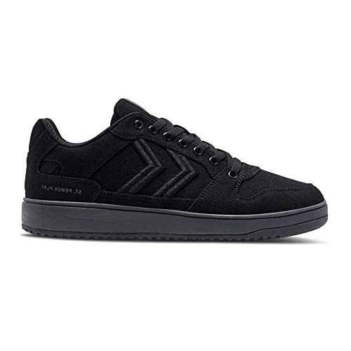 HUMMEL Unisex ST. Power Play Canvas Sneaker, Black/Magnet, 36 EU von hummel