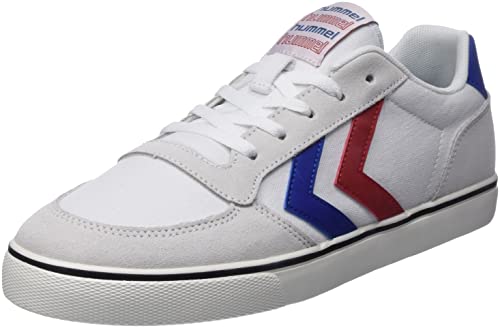 HUMMEL Unisex Stadil Lx-e Canvas Sneaker, White Blue Red, 36 EU von hummel