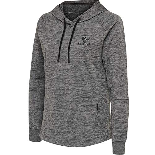 Hummel Damen Kapuzenpullover Selby Hoodie 206263 Dark Grey Melange L von hummel