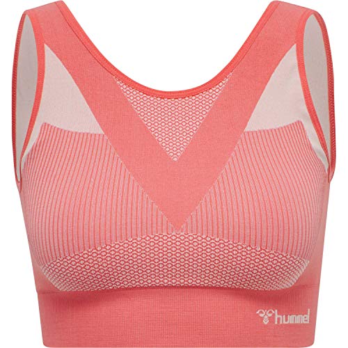 Hummel Damen Top Joy Seamless Sports TOP 210390 Eggnog/Sugar Coral L von hummel