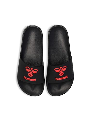 hummel Unisex HML Essential Pool Slide Slipper, Black/Chinese RED, 40 EU von hummel