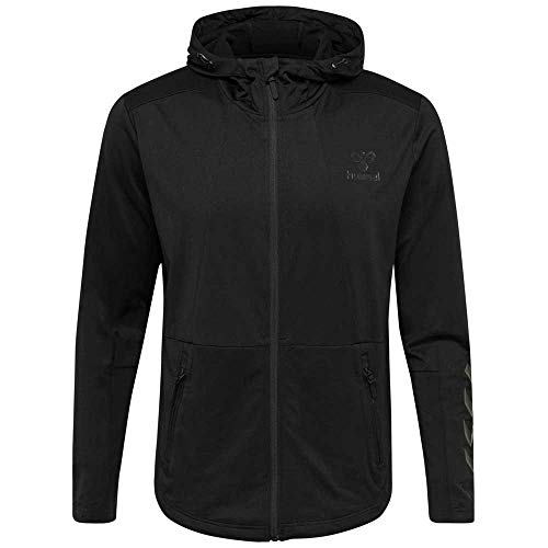 Hummel Herren Kapuzenjacke Aston Zip Hoodie 206488 Black XL von hummel