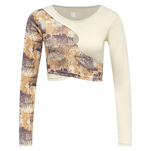 Hummel Hmllotus Cropped T-Shirt L/S - bone white von hummel