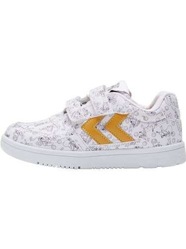 hummel Camden Sj Unisex Kinder Athleisure Sneaker Low Klettverschluss White/Yellow von hummel