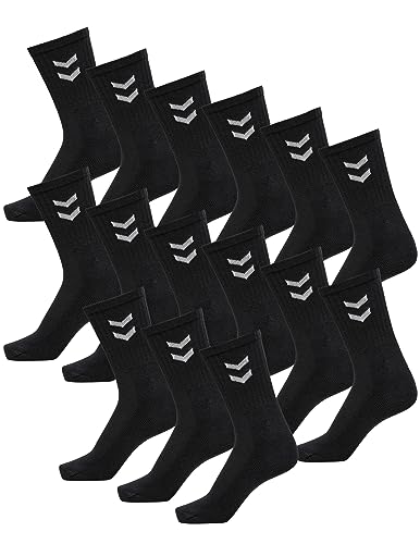 hummel Unisex Sportsocken Basic - 15er Pack I Schwarz 41/45 von hummel