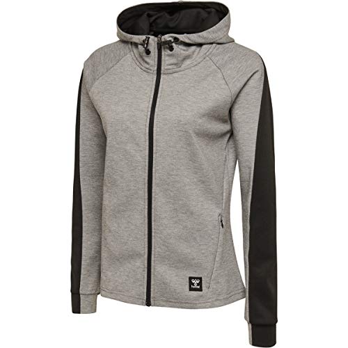 hummel Damen Sportsweatjacke Essi graumeliert/schwarz L von hummel