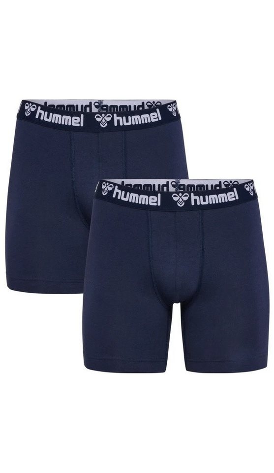 hummel Boxershorts Unterwäsche hmlBoxer (Baumwolle) marineblau Herren - 2er Pack von hummel