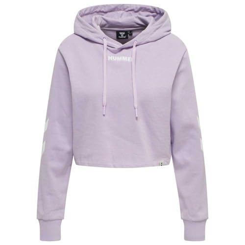 hummel Cropped Kapuzen-Sweatshirt Frau Legacy, L, Violett von hummel