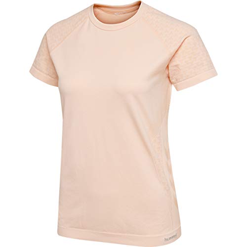 hummel Damen T-Shirt CI Seamless T-Shirt S/S 206507 Cloud Pink Melange M-L von hummel