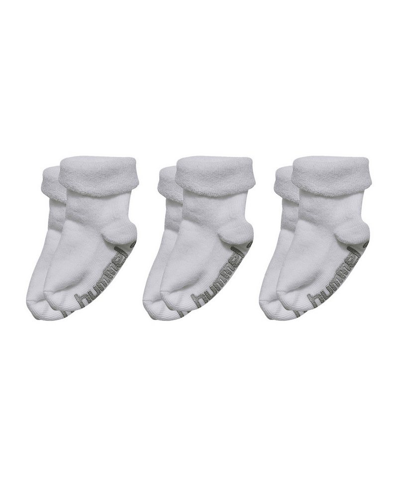 hummel Freizeitsocken Hummel Mini Non Slip 3-Pack Socken Kids Weiß Baumwolle von hummel