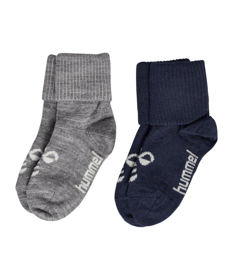 hummel Freizeitsocken Hummel Mini Wool 2-Pack Socken Kids Freizeitsocken Baumwolle von hummel