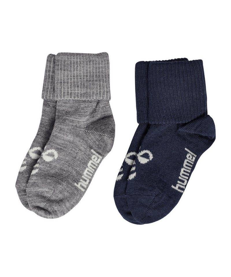 hummel Freizeitsocken Hummel Mini Wool 2-Pack Socken Kids Freizeitsocken Baumwolle von hummel