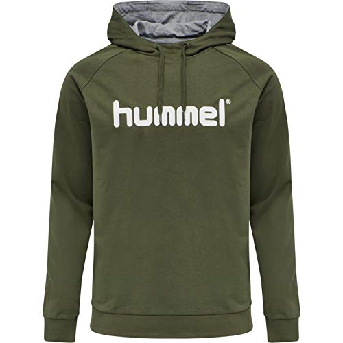 hummel GO Cotton Logo Hoodie grün - S von hummel