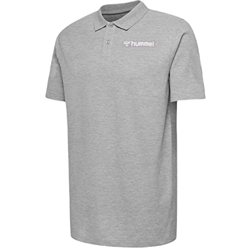 hummel HMLGO Mover Herren Cotton Polo - 205574, Farbe:2006 Grey Melange, Textil:XL von hummel