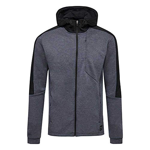 hummel HMLTROPPER Zip Hoodie Kapuzenjacke dunkelgrau meliert Black IRIS Melange, L von hummel