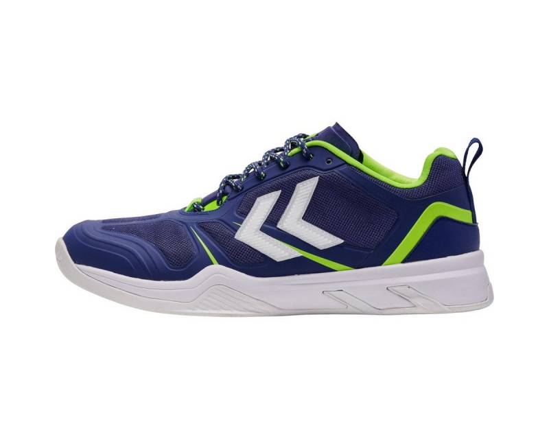 hummel Hallen-Indoorschuhe Uruz 2.0 (Dämpfung) blau Herren Badmintonschuh von hummel