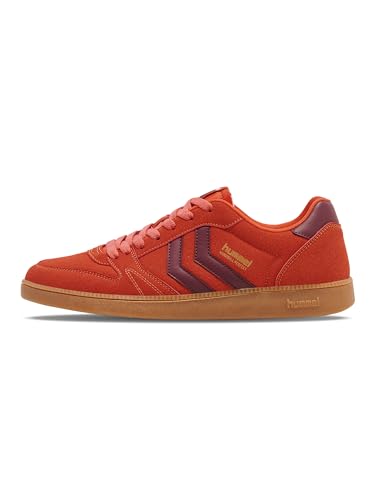 hummel Unisex Handball PERFEKT Synth. Suede Sneaker, Paprika/Windsor Wine, 45 EU von hummel